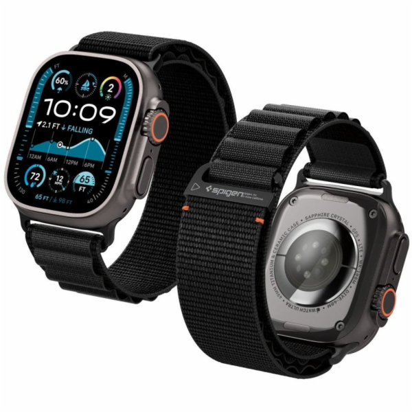 Spigen remienok Fabric Band pre Apple Watch 44-49mm - Black