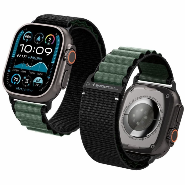 Spigen remienok Fabric Band pre Apple Watch 44-49mm - Bla...