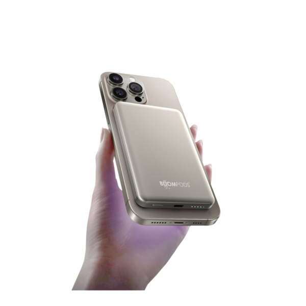 Boompods PowerSnap 5000mAh  Titanium Magnetic Powerbank