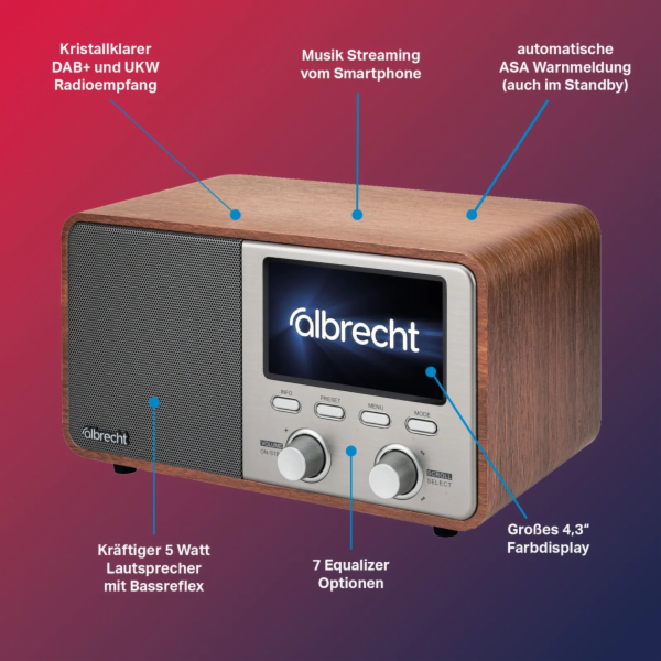 Albrecht DR 760 DAB+/UKW Radio  with ASA