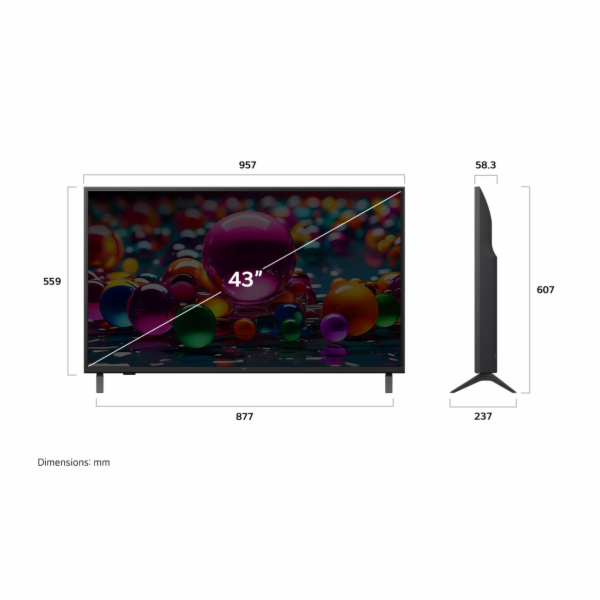 LG 43UA74006LB  black
