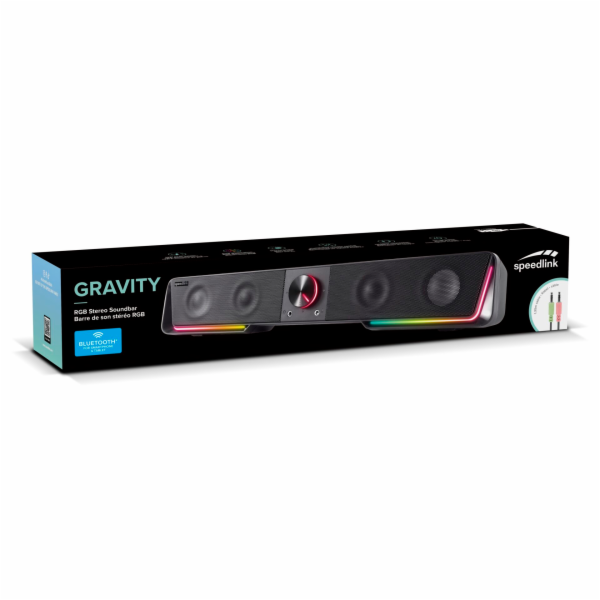 SPEEDLINK Gravity RGB Stereo Soundbar, černá