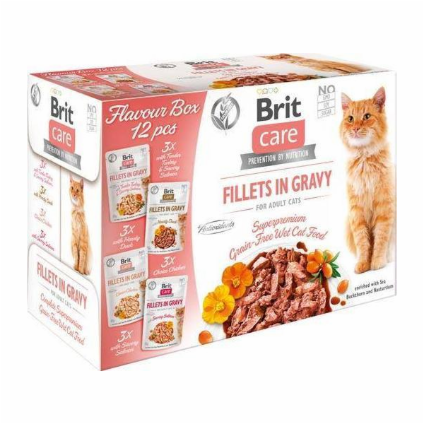Brit Care Cat Adult Fillets in Gravy - mokré krmivo pro k...