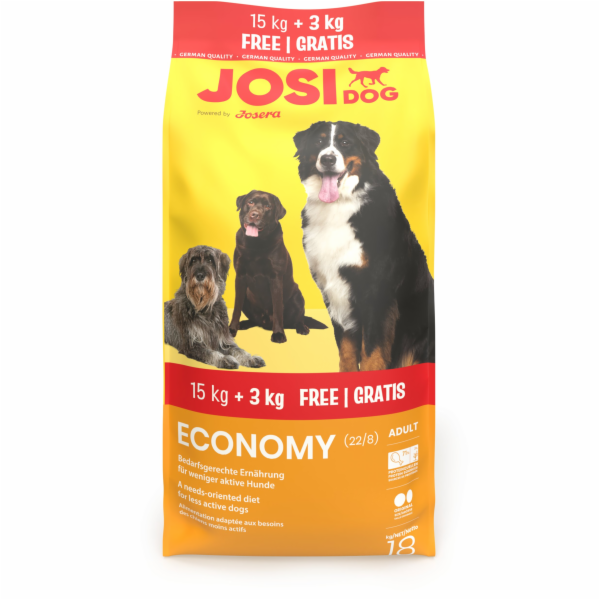JOSERA JosiDog Economy – suché krmivo pro psa – 15kg + 3kg