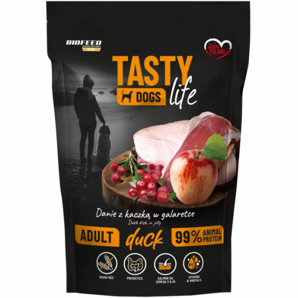 BIOFEED Tasty Dogs Life Duck - vlhké krmivo pro psy - 150g