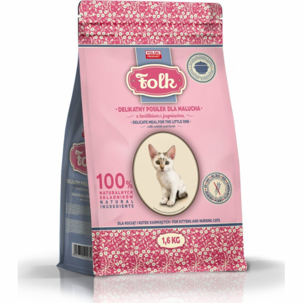 FOLK Gentle meal for kittens with rabbit and lamb - suché...
