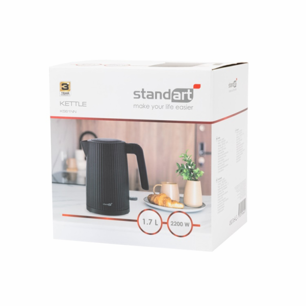 STANDART Rychlovarná konvice K561NN, 1,7 l, černá