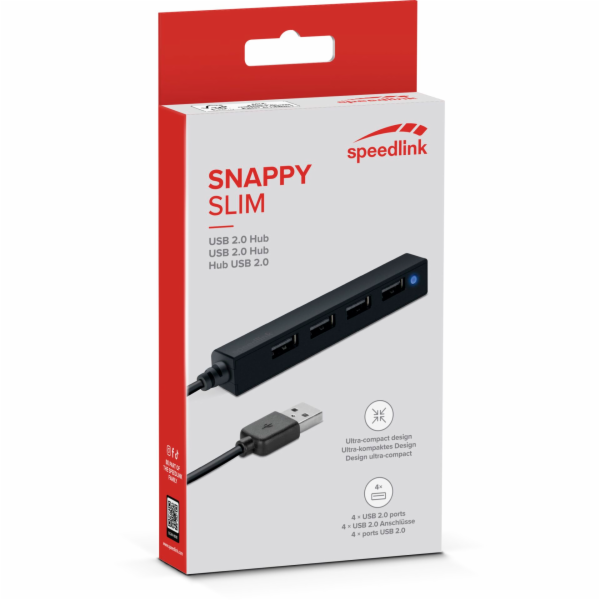 Speedlink SNAPPY SLIM USB Hub  4-Port, USB 2.0, Passive, ...