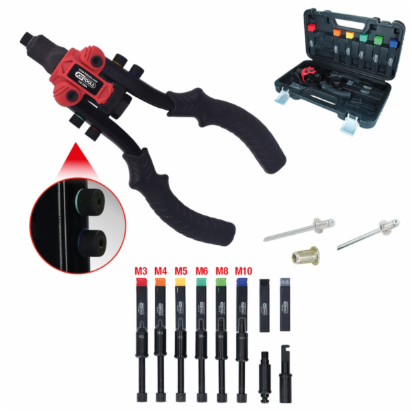 KS Tools 3 in 1 Nietzangen-Satz  15-tlg