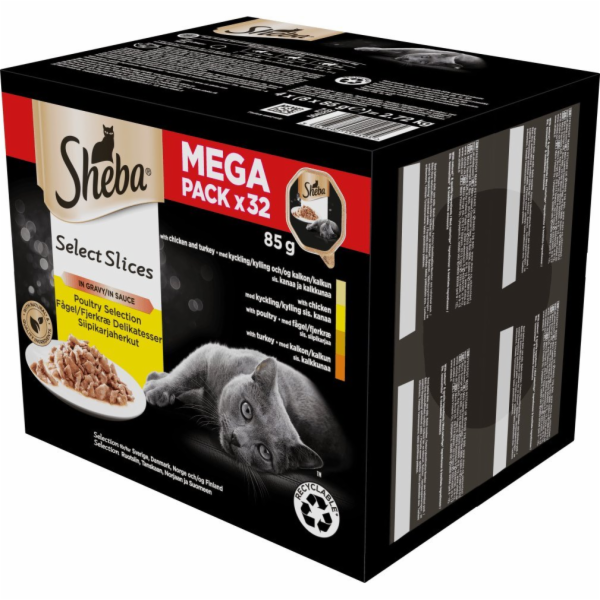 SHEBA tác omáčka drůbeží/kuřecí/krůtí Box - vlhké krmivo ...
