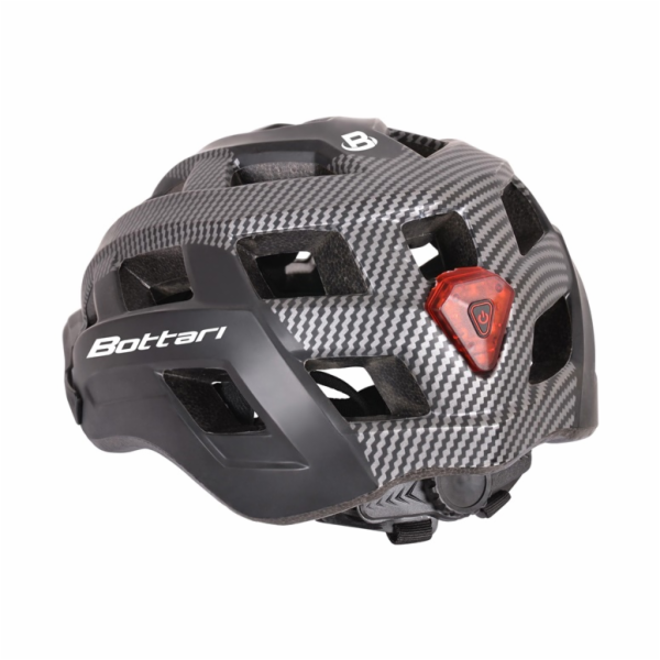 BOTTARI Cyklistická helma 94004GB, černá/šedá, L/XL