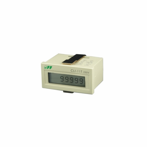 Čítač impulsů F&F 110-240V AC/DC 1P 8A panelový CLI-11T 230V