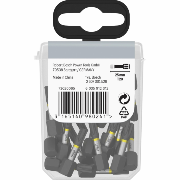 Šroubovací bit Bosch Impact Control T20, 25 mm, 25 kusů