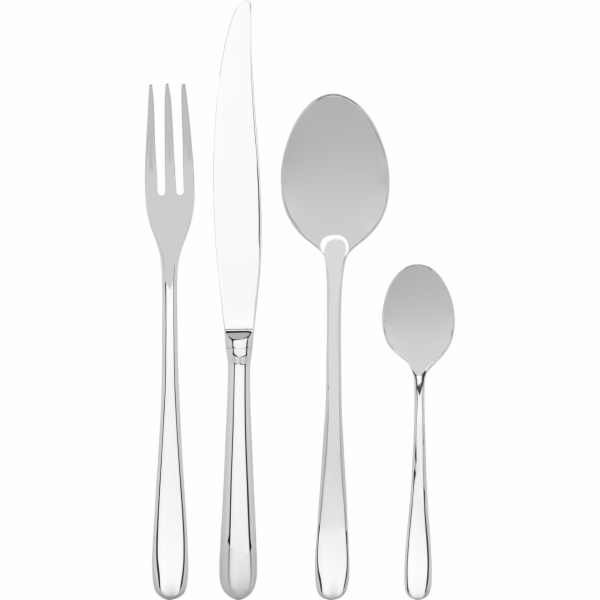 Alessi Caccia cutlery set 24 pcs  silver