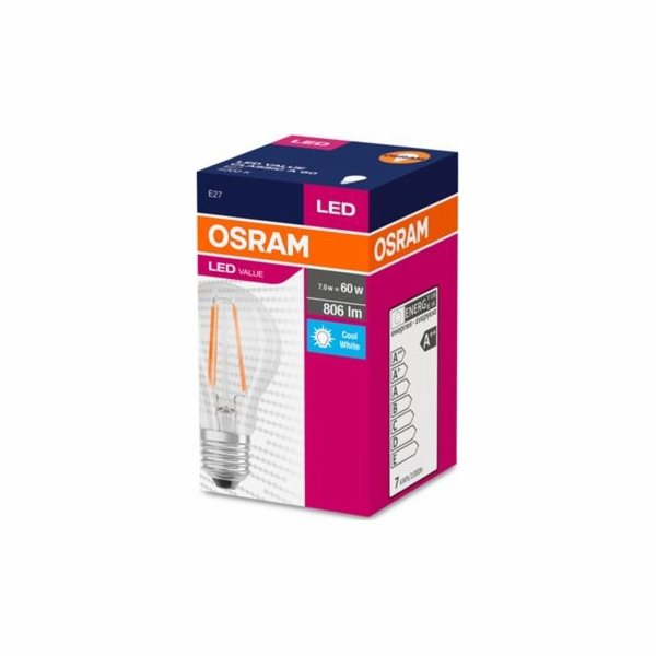 Žárovka OSRAM® LED FIL 060 (ean8645) non-dim, 7W/840 E27 ...