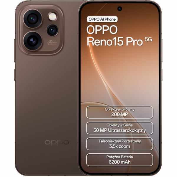 OPPO Reno15 Pro 5G 512+12GB Dusk Brown