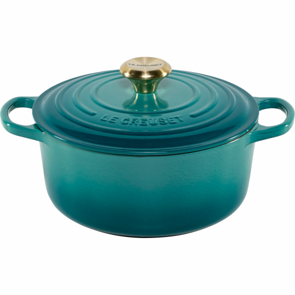 Le Creuset Signature Bräter  rund 24 cm bleu riviera