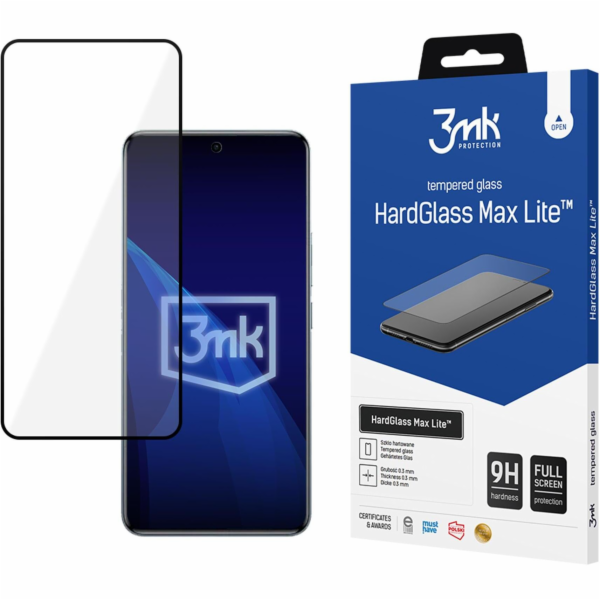 3mk tvrzené sklo HardGlass Max Lite Black pro Redmi Note ...