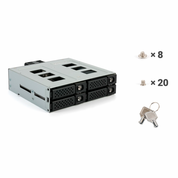 FANTEC MR-SA1242-12G  für 4x2,5" SSD/HDD schwarz