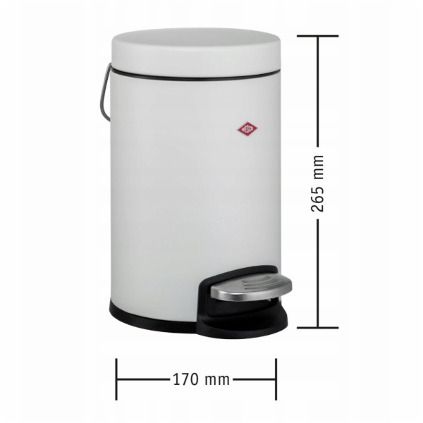 Odpadkový koš Wesco 3l, matný grafit, kosmetický Wesco