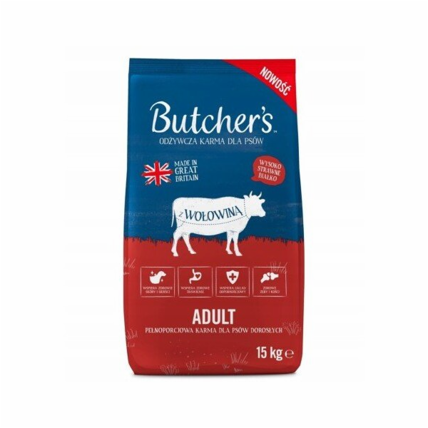 BUTCHER S Original Beef - suché krmivo pro psy - 15kg