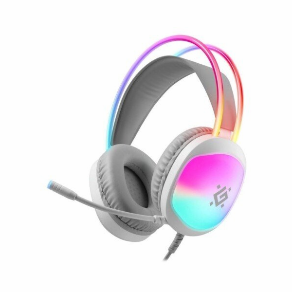 Herní sluchátka Defender Eclipse RGB bílá 62440