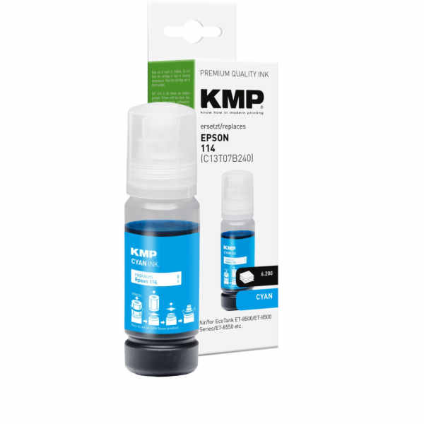 KMP Tintentank cyan  ersetzt Epson 114 T 07B2 70 ml