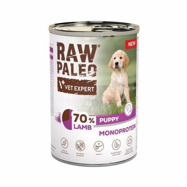 VETEXPERT Raw Paleo Mono Jehněčí štěně - vlhké krmivo pro...