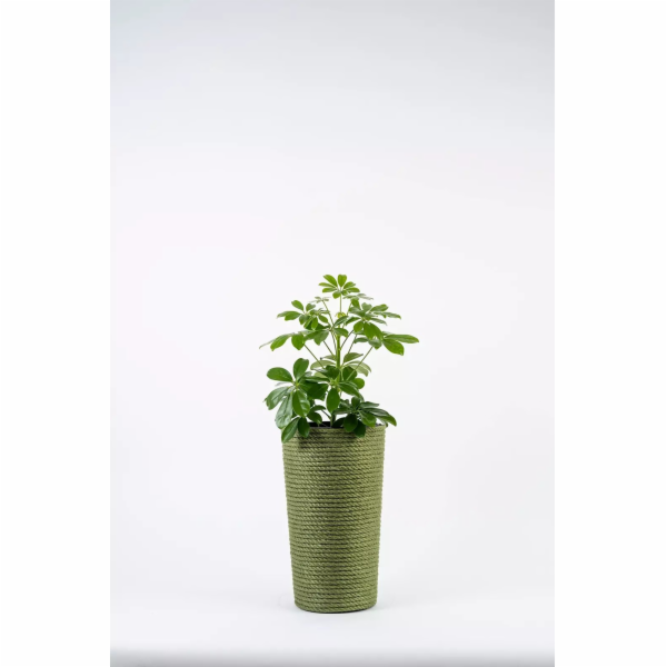 Adoni Zelený jutový květináč s vložkou 22x36 cm - ručně v...