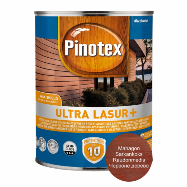 Impregnace dřeva Pinotex Ultra Lasur+mahagonová barva 1l