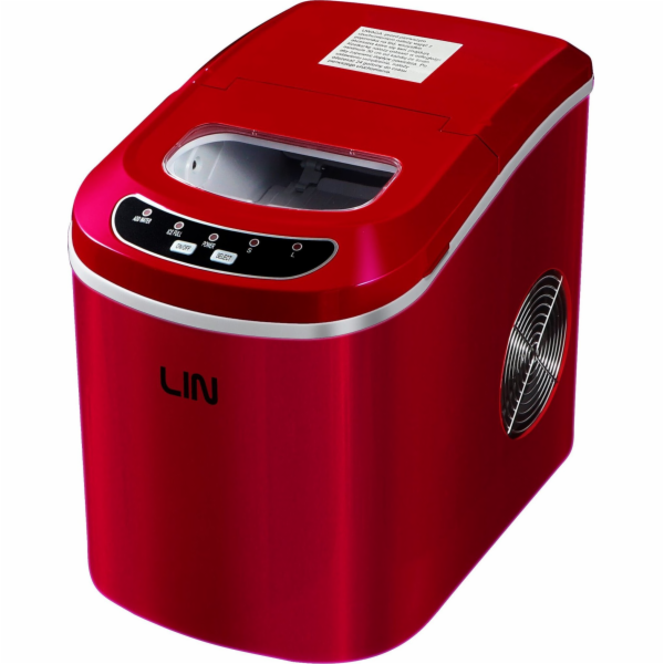Přenosný výrobník ledových kostek LIN ICE PRO-R12 červený