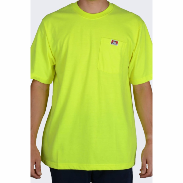 Tričko Bart Ben Davis Heavy SS Duty s kapsou HIVIZ YELL