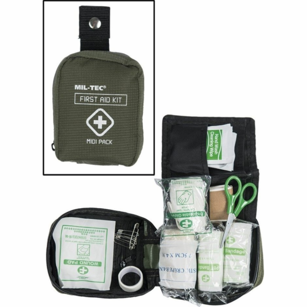 Lékárnička Mil-Tec First Aid Kit Midi Pack – olivová