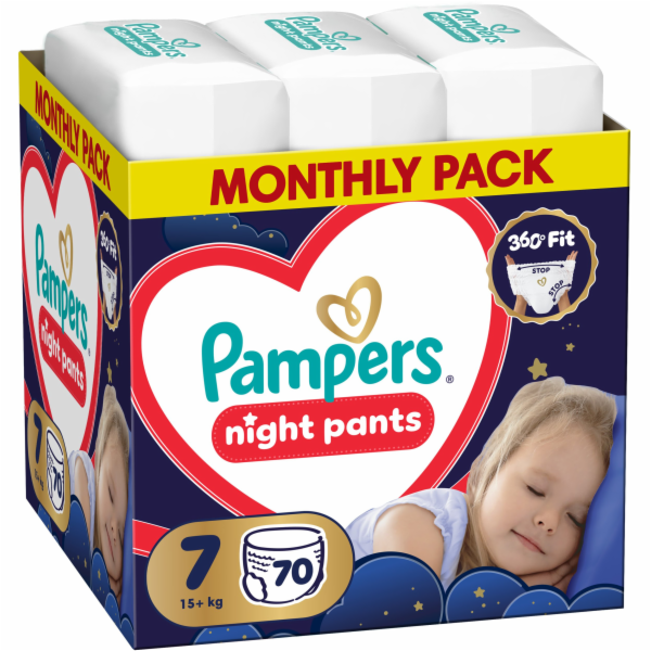 Pampers Night Pants 7 15+ kg, 70 ks.