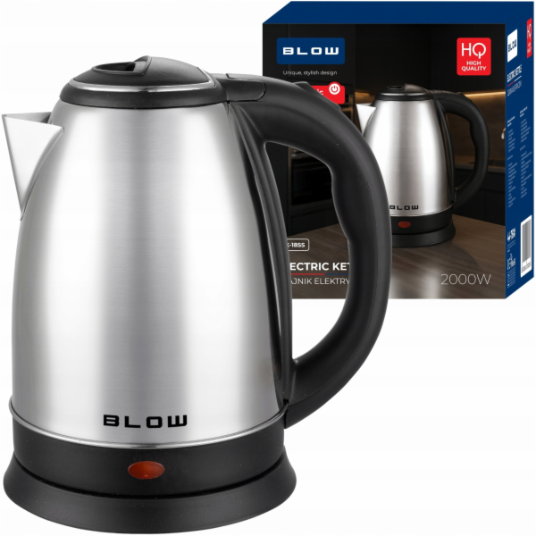 Stříbrná konvice 2000W BK-18SS BLOW 1,8l kovová