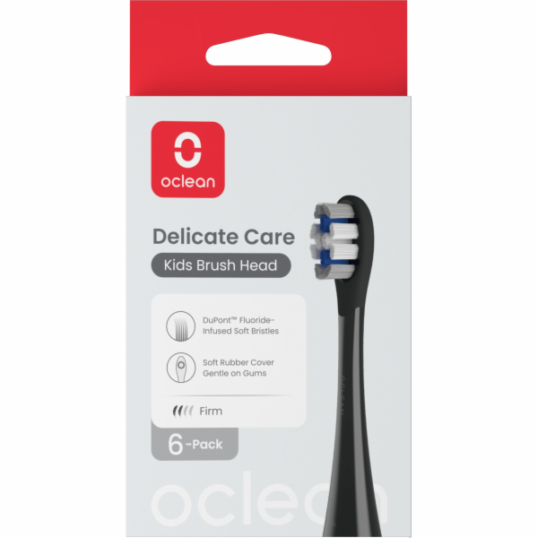 Oclean Delicate Care Kids hlavice kartáčku černé 6 ks.
