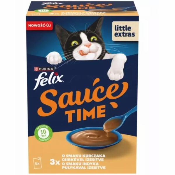 PURINA Felix Sauce Time Box - mokré krmivo pro kočky - 6x40g