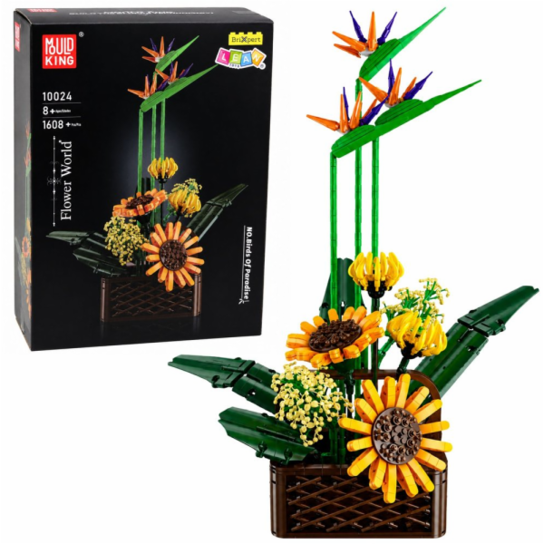 Složení stavebnic LeanToys - Strelitzia, slunečnice v kvě...