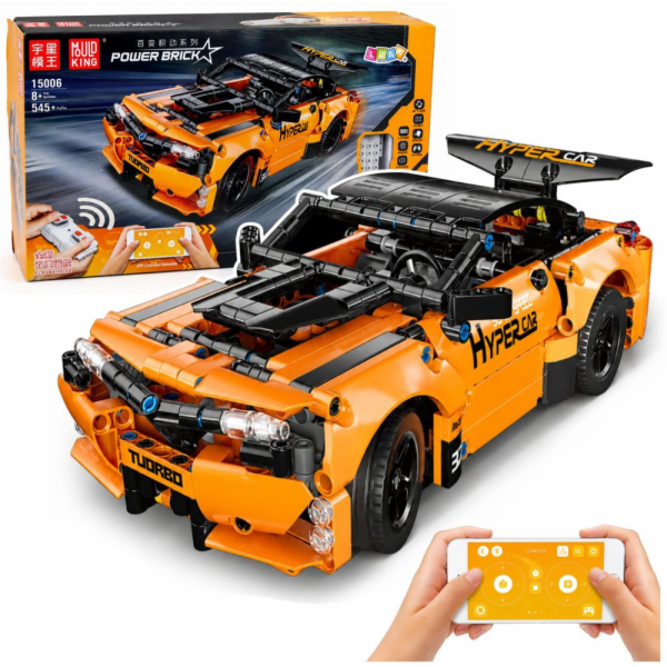 Stavebnice LeanToys Dálkově ovládané auto RC oranžové 545...