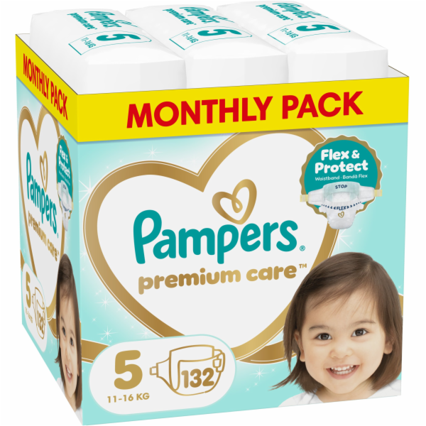 Pampers Pampers Premium Care 5, 11-16 kg, 132 ks.