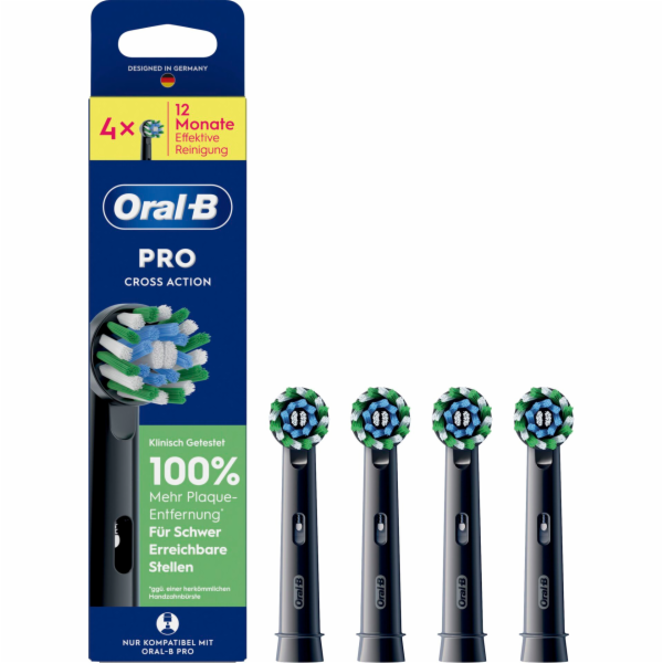 Oral-B Toothbrush Heads black  Pro CrossAction 4 pcs.