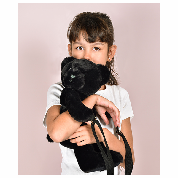 Doudou Plyšová taška přes rameno Medvídek černý 30 cm