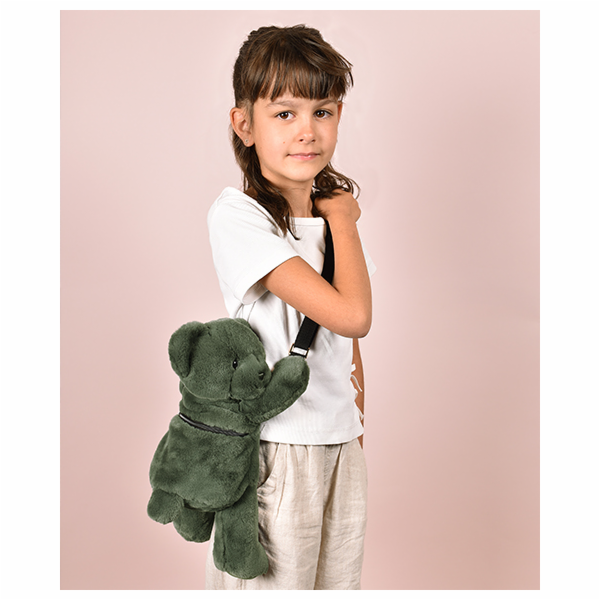 Doudou Plyšová taška přes rameno Medvídek khaki 30 cm