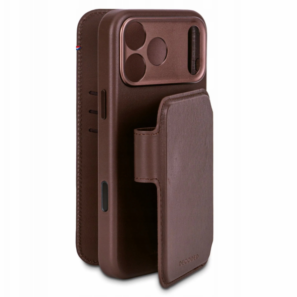 Decoded Leather Detachable  Wallet iP 17 Pro Chocolate Brown