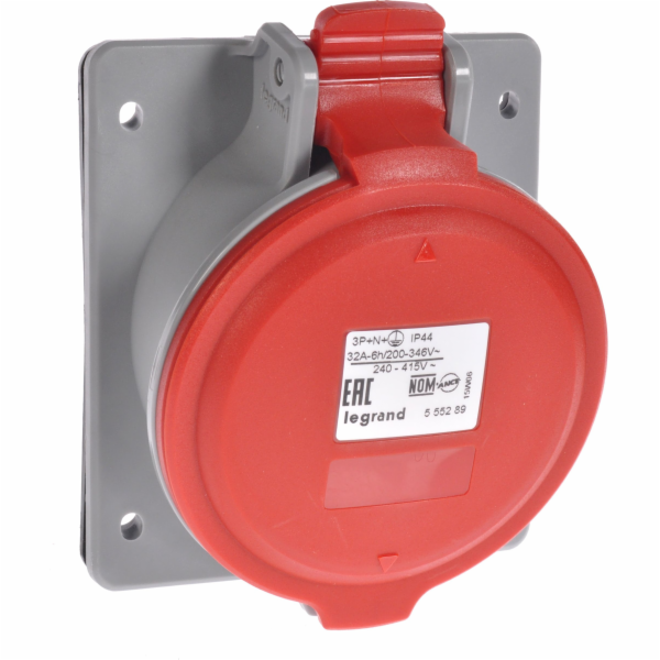 Legrand Panelová zásuvka 5P 32A 400V červená IP44 P17 TEM...