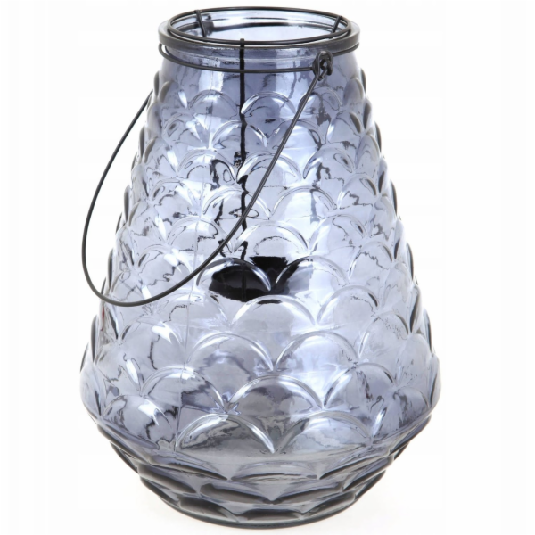 Homea Skleněná lucerna s rukojetí, 24 cm
