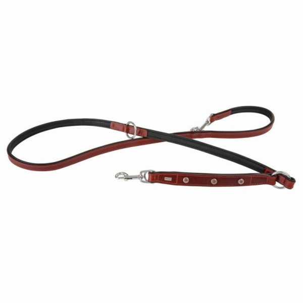 BarryKing Kožená šňůrka na krk, 20 mm / 200 cm, červeno-č...