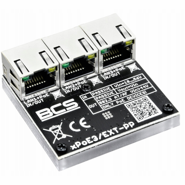 BCS Přepínač -xPoE3/EXT-PP Přepínač PoE, extender 3x PoE