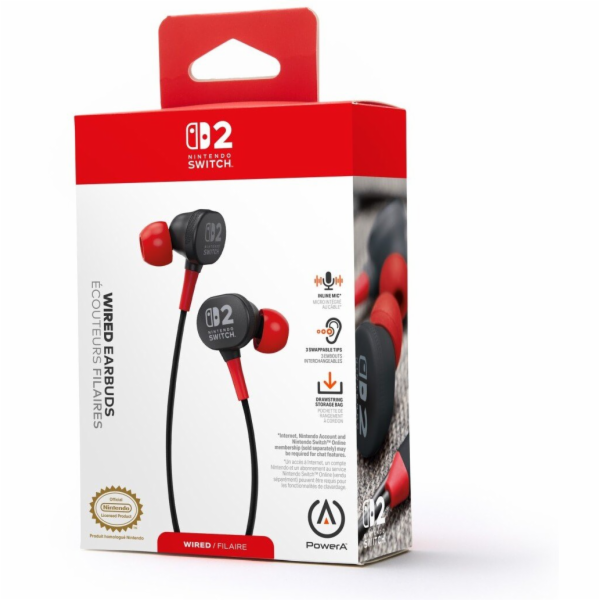 PowerA Licencovaná drátová sluchátka do uší PowerA SWITCH2