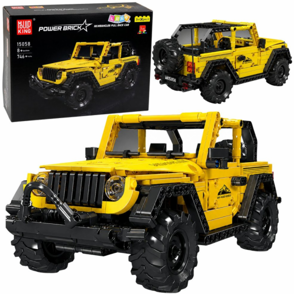 LeanToys Stavebnice Auto Terénní vozidlo Wrangler Žluté 7...